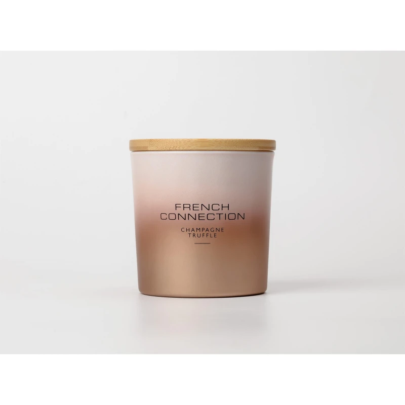 Image of French Connection French Connection Champagne Truffle Candle Long-Lasting Luxury Scented Gift in Gold Size: Large Gold Large Unisex 5056791600726