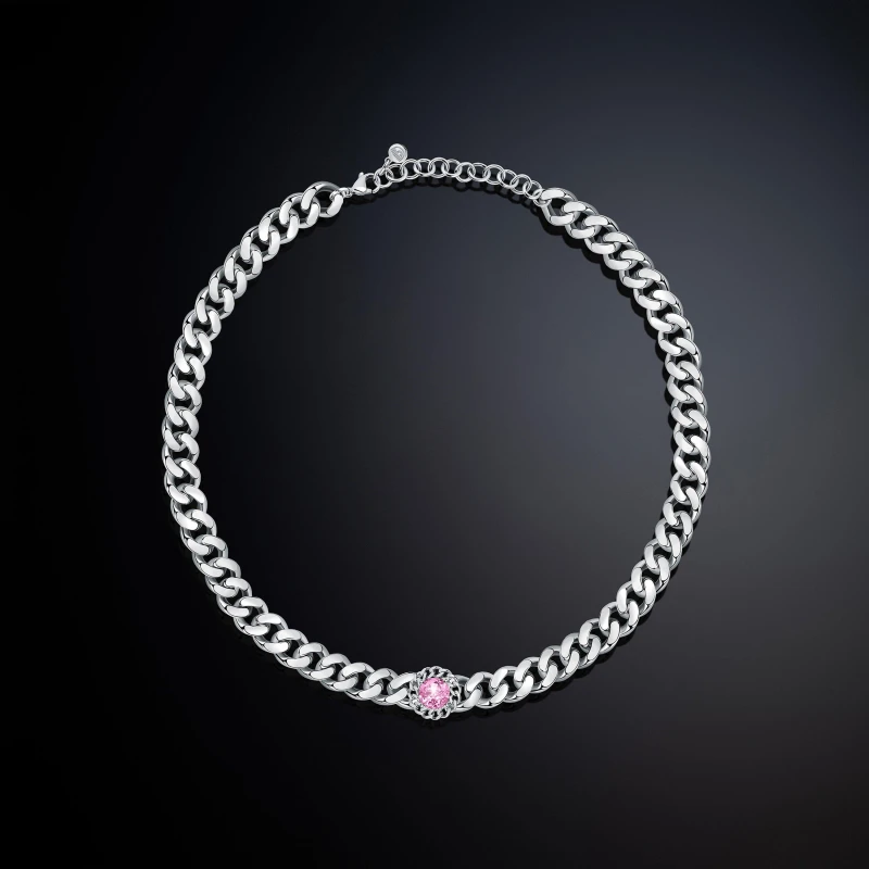 Image of Chiara Ferragni Womens Bossy High-Shine Statement Necklace Multi female 38+4CM