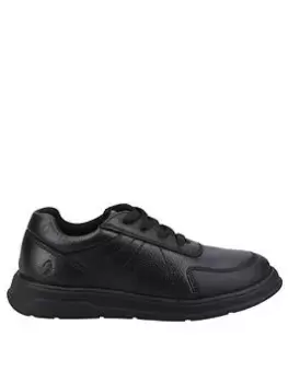 Image of Hush Puppies Robert Jnr School Shoe - Black, Size 2 Older