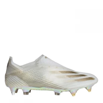 Image of adidas X Ghosted+ Football Boots Soft Ground - White/MetGold