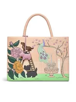 Image of Radley Life Is Rosy Leather Medium Ziptop Multiway - Peach