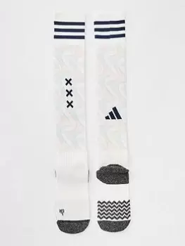 Image of Adidas Ajax 23/24 Away Stadium Socks, White, Size S