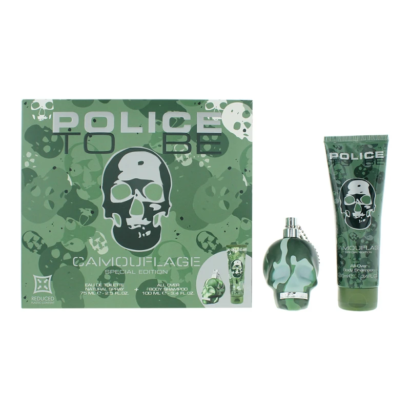 Image of Police To Be Camouflage 2 Piece Gift Set: Eau de Toilette 75ml - Body Lotion 100ml