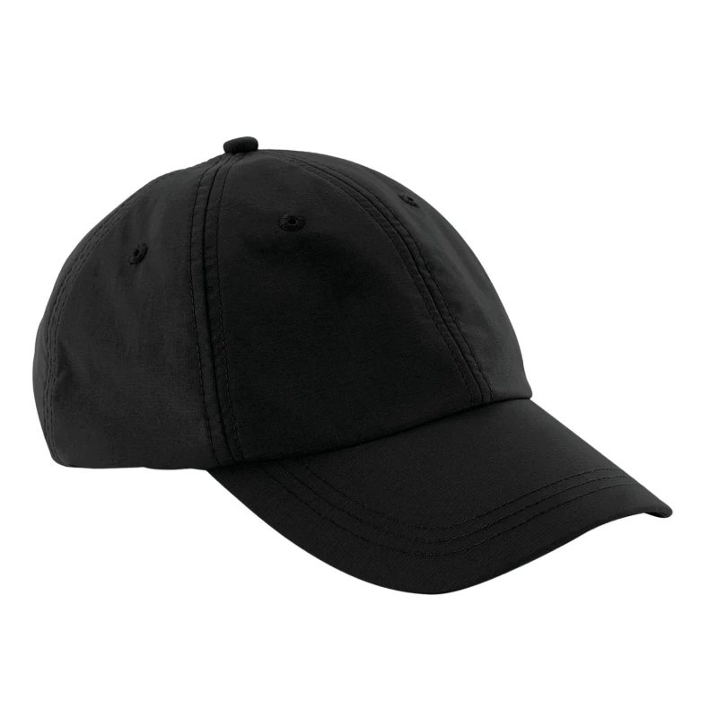 Image of Beechfield Womens 6 Panel Outdoor Baseball Cap in Black Female One Size