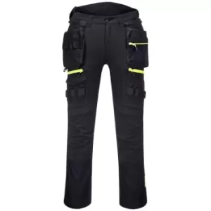 Image of Portwest Mens DX440 Detachable Holster Pocket Trouser (38R) (Black) - Black