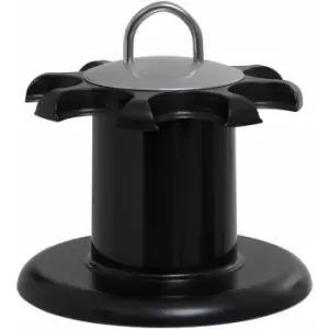 Image of Premier Housewares Black Spice Rack with 1 Tier and Space for 8 Herbs/Spices Rotating Spice Storage Sturdy Plastic Space Saving w18 x d18 x h17cm