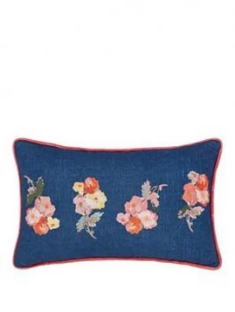 Image of Joules Hollyhock Meadow 100% Cotton Cushion