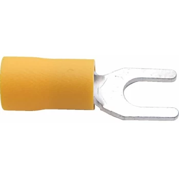 Image of 4.00MM Yellow Fork Terminal (Pk-100) - Kennedy