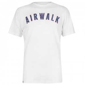 Image of Airwalk Camo Ringer T Shirt Mens - White