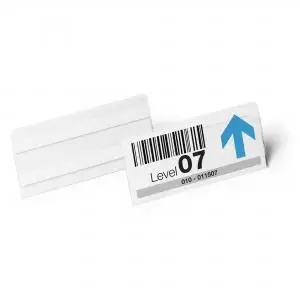 Image of Durable Self-Adhesive Document Pocket Extra Hard 150 x 67mm Pack of 10