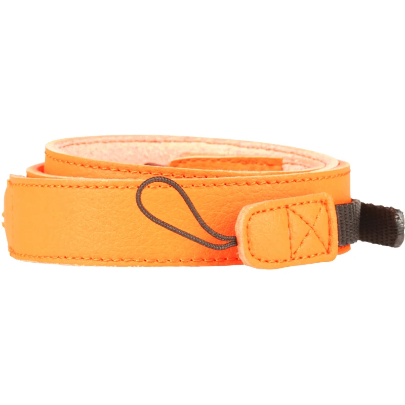 Image of Praktica Genuine Leather Camera Neck Strap 1070mm x 20mm Wide - Orange
