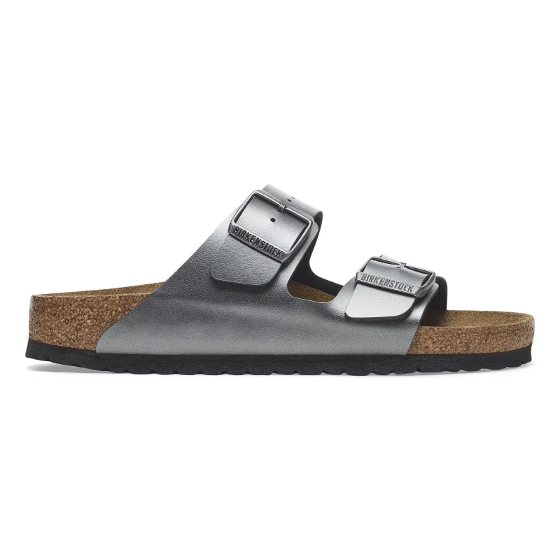 Image of Birkenstock Womens sandals Birkenstock Arizona Birko-Flor Gris Female 38 Etroit