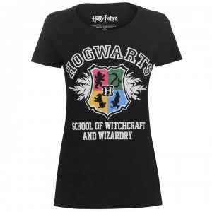 Image of Official Harry Potter T Shirt Ladies - Hogwarts Crest