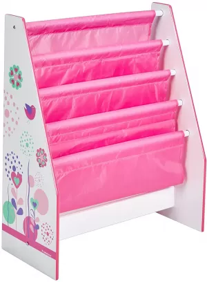 Image of Hello Home Flowers And Birds Kids Sling Bookcase