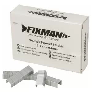 Image of Fixman Type 53 Staples 5000pk - 11.25 x 8 x 0.75mm