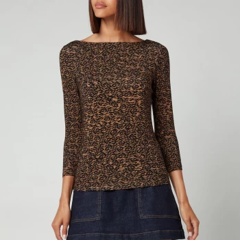 Image of Ted Baker Womens Mairii Half Sleeve Jersey T-Shirt - Light Brown - UK 12