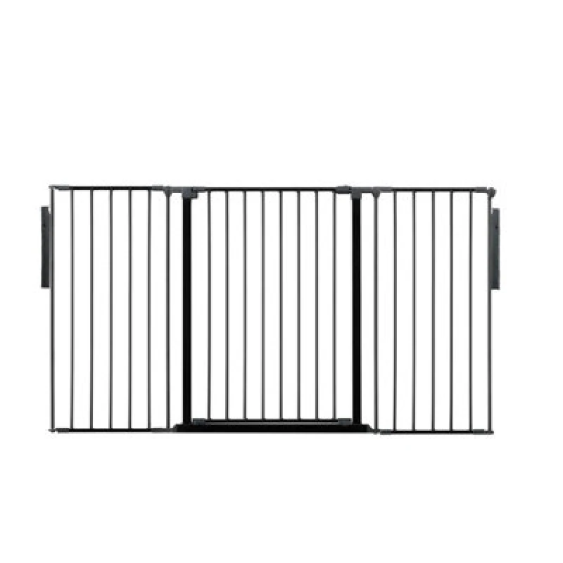 Image of Bettacare Premium Extra Tall Multi Panel Flexible Dog Barrier, Up To 174Cm Wide, Black, 105Cm Tall