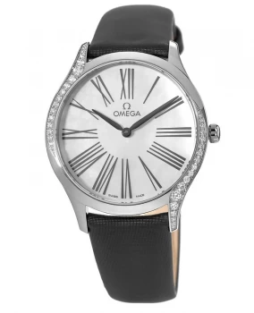 Image of Omega De Ville Tresor 36mm Mother of Pearl Dial Diamond Case Womens Watch 428.17.36.60.05.001 428.17.36.60.05.001