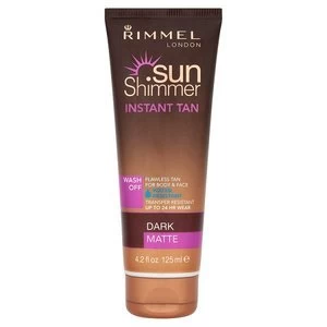 Image of Rimmel Sunshimmer Water Resist Instant Tan Dark Matte 125ml