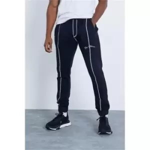 Image of I Saw It First Black Pipe Seam Cuffed Joggers - Black