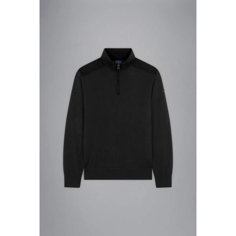 Image of Paul And Shark Mens Half-Zip Knitted Top Grey male S