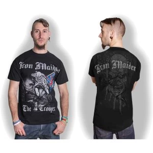 Image of Iron Maiden - Sketched Trooper Unisex Medium T-Shirt - Black