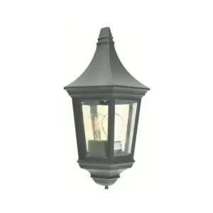 Image of Elstead - 1 Light Outdoor Wall Half Lantern Light Black IP54, E27