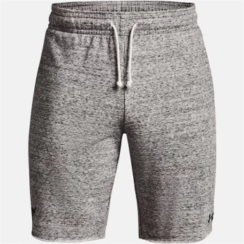 Image of Under Armour Project Rock Terry Shorts Mens - White/Black