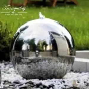 Image of 50cms Stainless Steel Sphere Mains Powered Water Feature