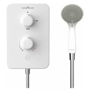 Image of GSD85 Duo 8.5kw Electric Shower White Chrome SE CSE 8 Entry Points - Gainsborough