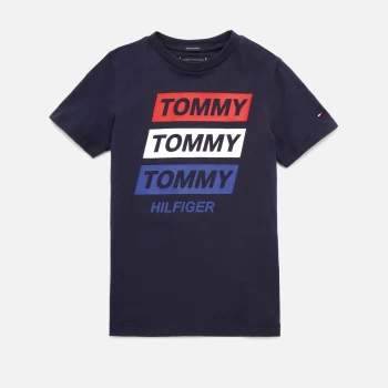 Image of Tommy Hilfiger Boys' Latam Seasonal Graphic T-Shirt - Twilight Navy - 7 Years