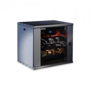 Image of Intellinet 19" Wallmount Cabinet 12U 635 (h) x 570 (w) x 450 (d) mm Max 60kg Flatpack Black