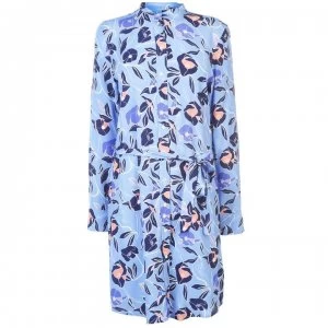 Image of Gant Gant Floral Shirt Dress Womens - 468 CAPRI Blue