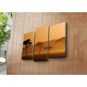 Image of 3NATPAT-42 Multicolor Decorative Canvas Painting (3 Pieces)