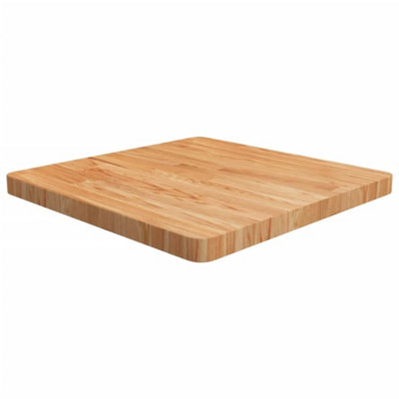 Image of Vidaxl Square Table Top Light Brown 60X60X4Cm Treated Solid Wood Oak, Brown 343060
