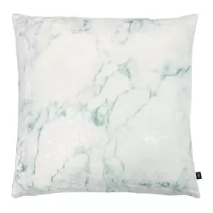 Image of Ashley Wilde Cinnabar Polyester Filled Cushion Viscose Linen Seagreen/Eau De Nil