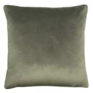 Image of Meridian Velvet Cushion Charcoal/Dove