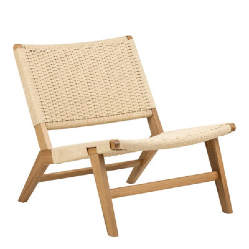 Image of Furniture To Go Carson Lounge Chair In Off White And Oak