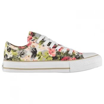 Image of SoulCal Canvas Low Ladies Canvas Shoes - White Floral