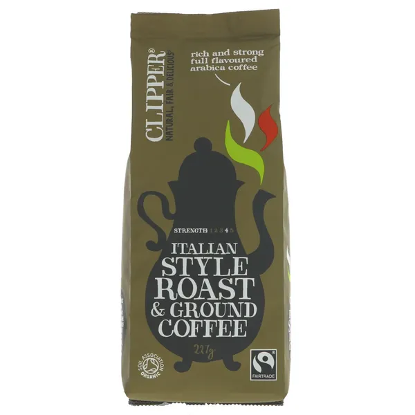 Image of Clipper Fairtrade Italian Style Ground Coffee 227g