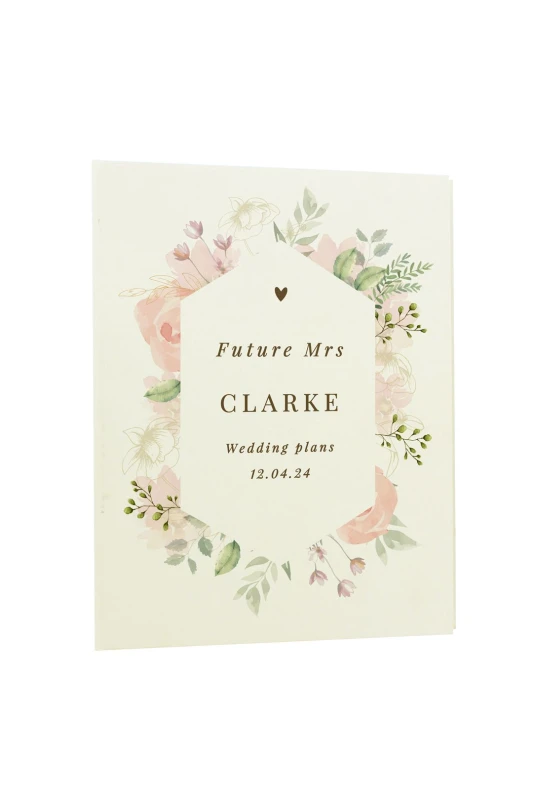 Image of Personalised Memento Company Personalised Message Floral Wedding Planner