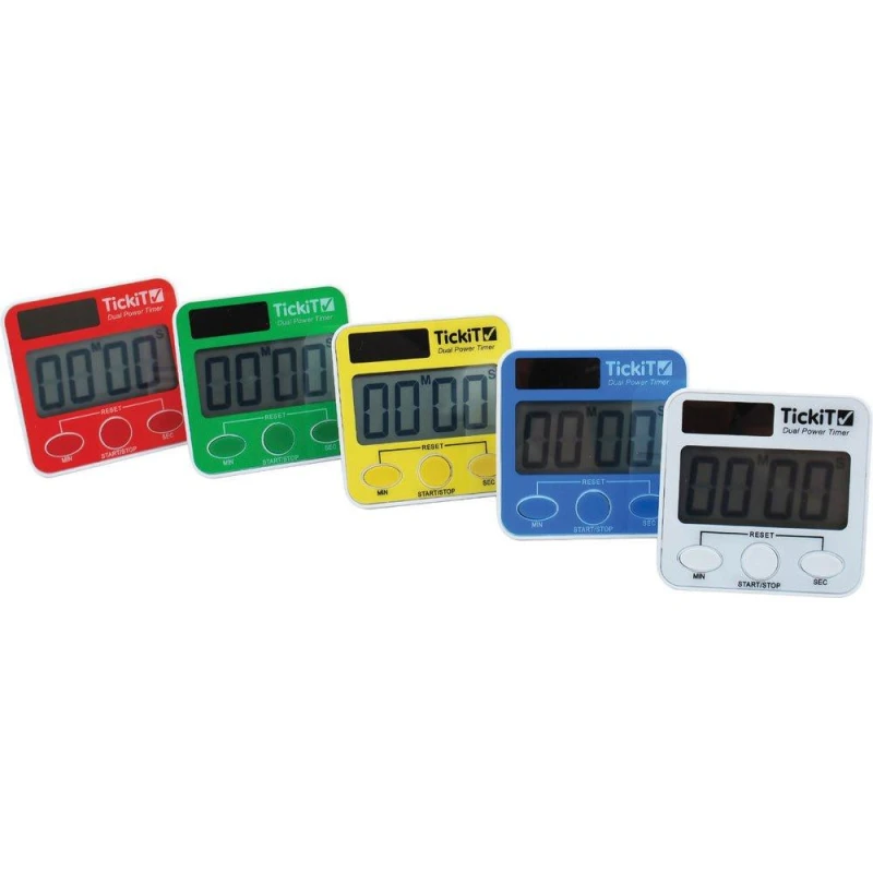 Image of Sports Directory Dual Power Timers (Pack of 5) Neutral male One Size