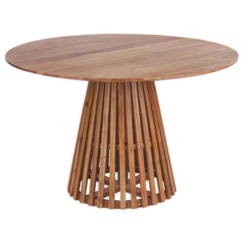 Image of Beliani Dining Table Mesilla Brown 120 Cm 120 Cm Acacia Wood