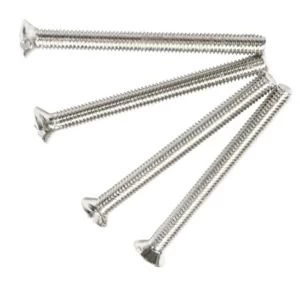 Image of BQ Brass effect Metal Interior socket switch screw Dia3mm L25mm Pack of 4