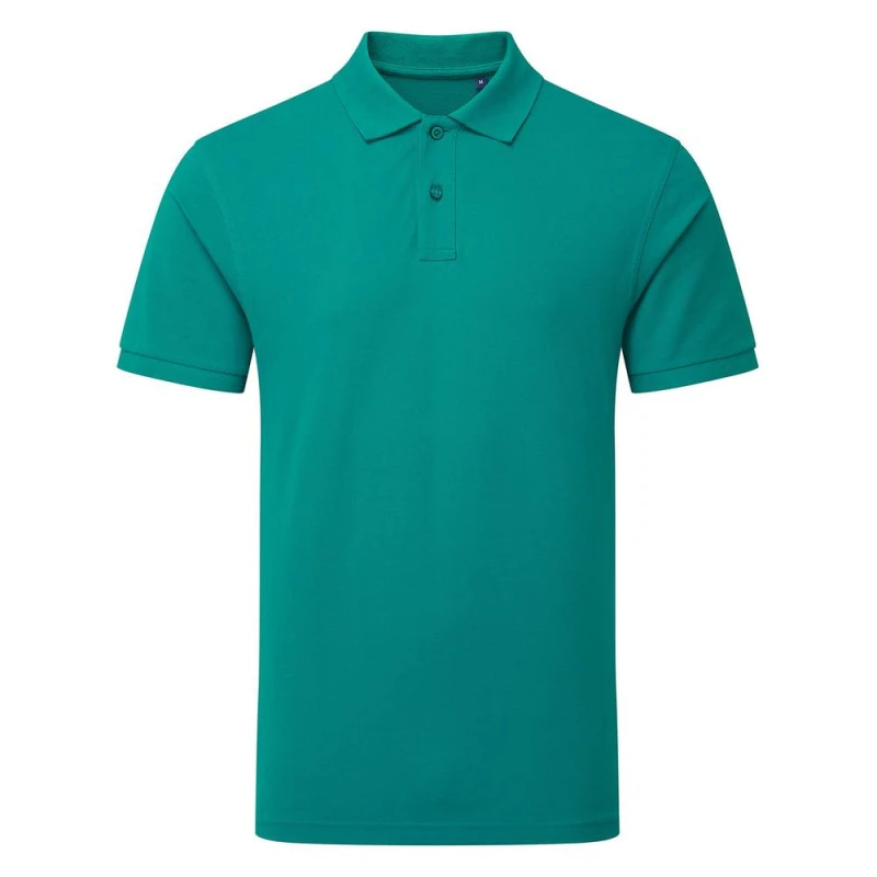 Image of Asquith & Fox Mens Plain Short Sleeve Polo Shirt in Jade Size: Small Jade Male S