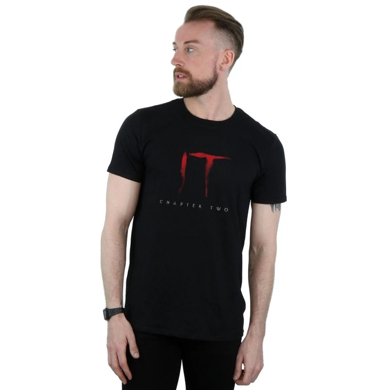 Image of IT Chapter Two IT Chapter Two Men Movie Logo T-Shirt in Black Size: Small Black S Male 5059308767165