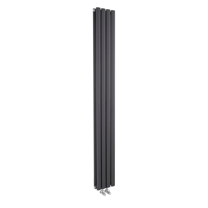 Image of Balterley Embrace Compact Vertical Double Panel Radiator 1800x236mm - Anthracite in Grey Grey Unisex