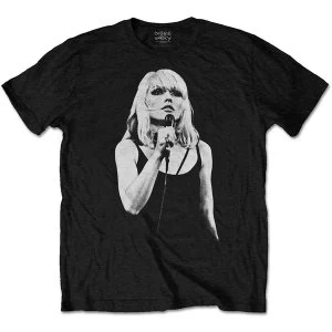 Image of Debbie Harry - Open Mic. Mens Medium T-Shirt - Black