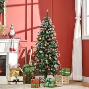 Image of Indoor Artificial Snow Christmas Tree 5ft, Green