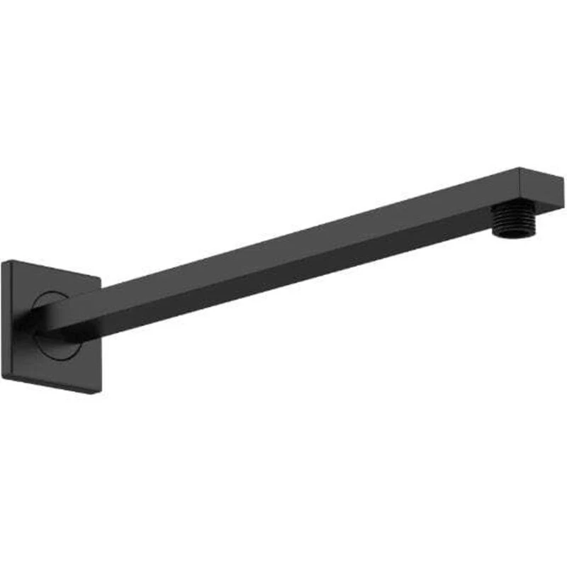 Image of NUIE Nuie - Windon Rectangular Wall Mounted Shower Arm 410mm Length - Matt Black ARM413